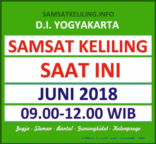 Jadwal SAMSAT Keliling DIY Juni 2018