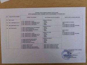 Jadwal SAMSAT Keliling Kota Palembang 2023