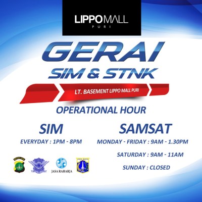 Jadwal SAMSAT Corner Lippo Mall Puri Februari 2023