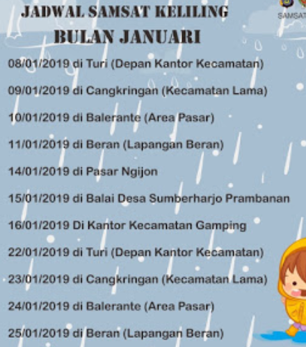 Jadwal SAMSAT Keliling Sleman Mei 2025