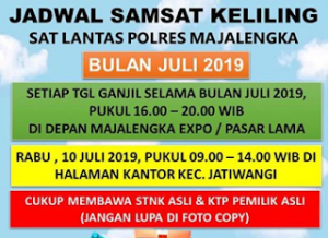 Jadwal Samsat Keliling Majalengka April 2024