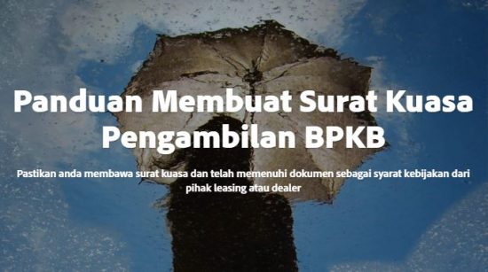 Panduan Membuat Surat Kuasa Pengambilan BPKB