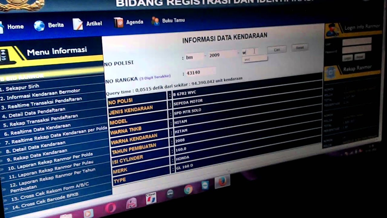 Cara Cek Nomor Rangka Kendaraan Online.