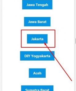 pilih menu jakarta pada pilihan aplikasi cek pajak kendaraan