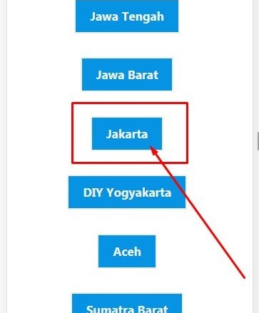 pilih menu jakarta pada pilihan aplikasi cek pajak kendaraan