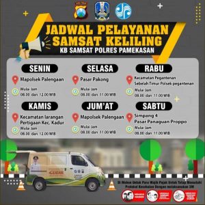 Jadwal SAMSAT Keliling Pamekasan 2024