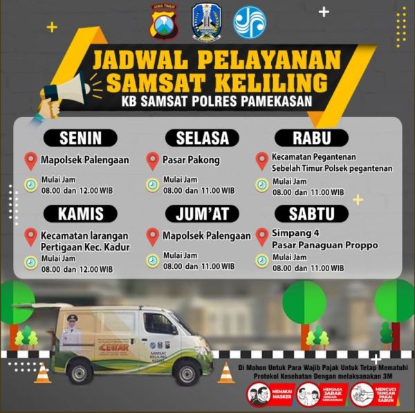 Jadwal SAMSAT Keliling Pamekasan 2025