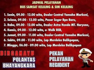 Jadwal SAMSAT Keliling Balikpapan 2025