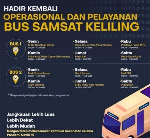 Jam operasional pelayanan bus SAMSAT Keliling