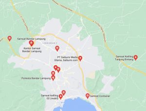 Lokasi Map SAMSAT Keliling Kota Lampung