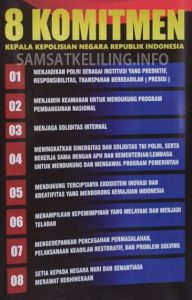 8 Komitmen kepala kepolisian republik Indonesia