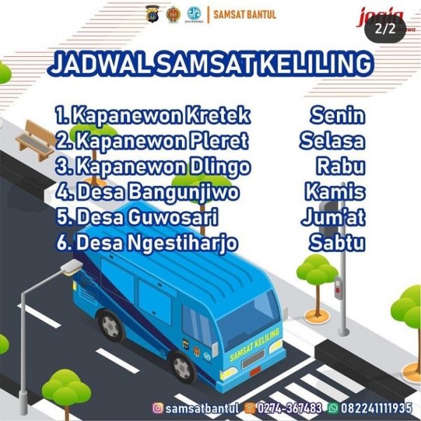 Jadwal SAMSAT Keliling SAMSAT di kapanewon bantul