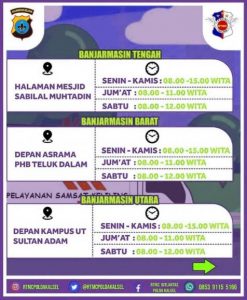 Jadwal SAMSAT Keliling Banjarmasin