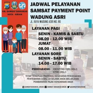 Jadwal SAMSAT Payment Point Wadungasri