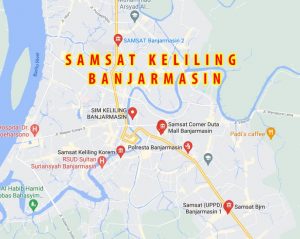 Map Lokasi Pelayanan SAMSAT Banjarmasin