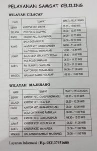 Jadwal Pelayanan SAMSAT Online Wilayah Cilacap