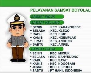 Jadwal dan Lokasi SAMSAT Keliling Boyolali