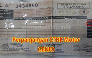 Contoh Perpanjangan STNK Motor Genio