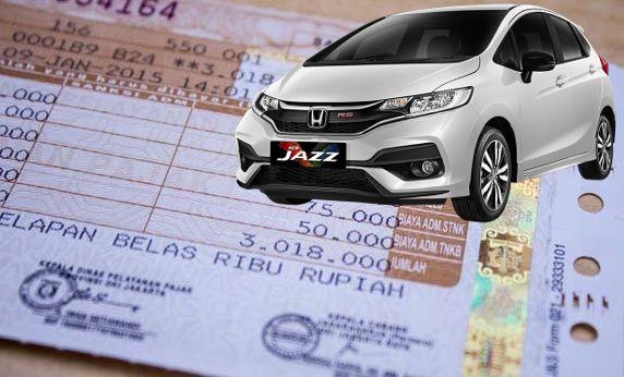 Pajak Perpanjangan STNK Mobil Jazz RS