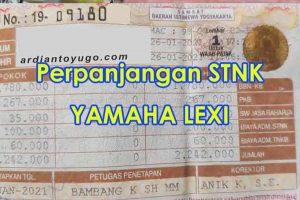 Perpanjangan STNK Motor Yamaha Lexi