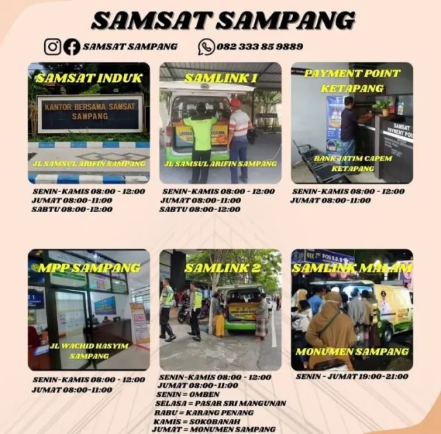 Lokasi SAMSAT Keliling SAMPANG Payment Point