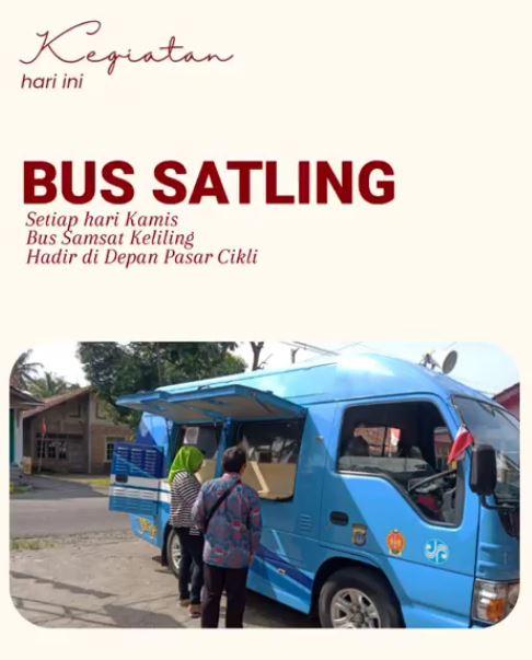 Kegiatan hari ini Bus Satling Setiap hari kamis hadir di pasar Cikli