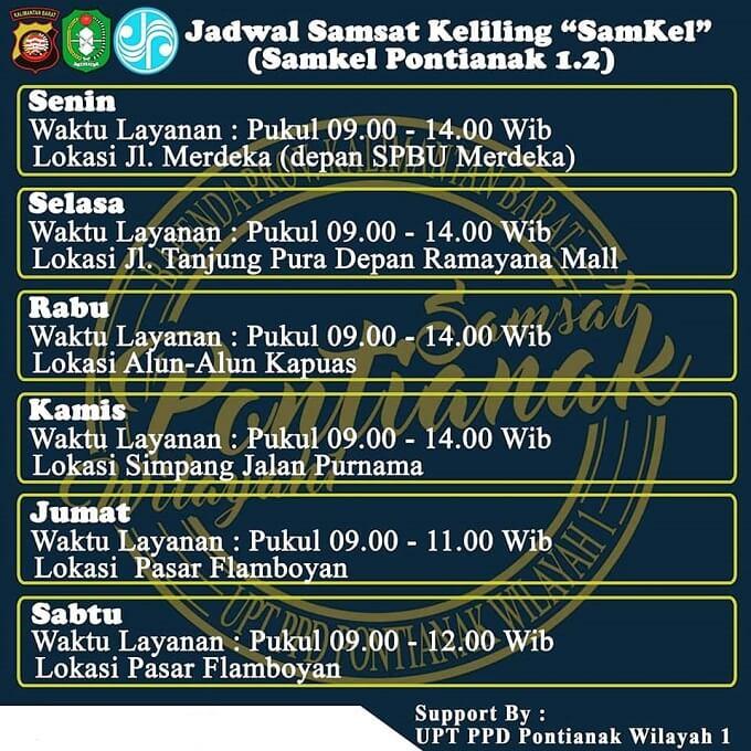 Layanan SAMSAT Keliling Kubu Raya terbaru