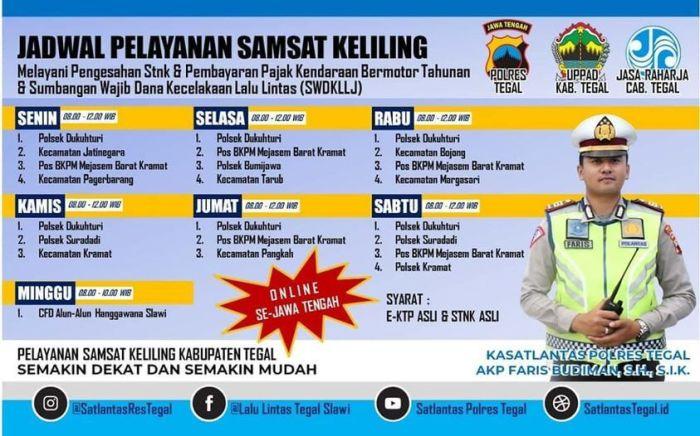 Jadwal samsat keliling kebumen wilayah sekitarnya kabupaten hening satlantas polres