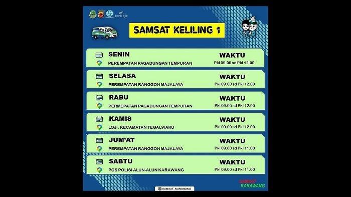 Keliling samsat karawang jadwal layanan Juli hari lokasi p3d Keliling samsat karawang jadwal layanan Juli hari lokasi p3d